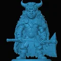 Mô hình Halfling Barbarian cho game RPG - Thumbnail 1