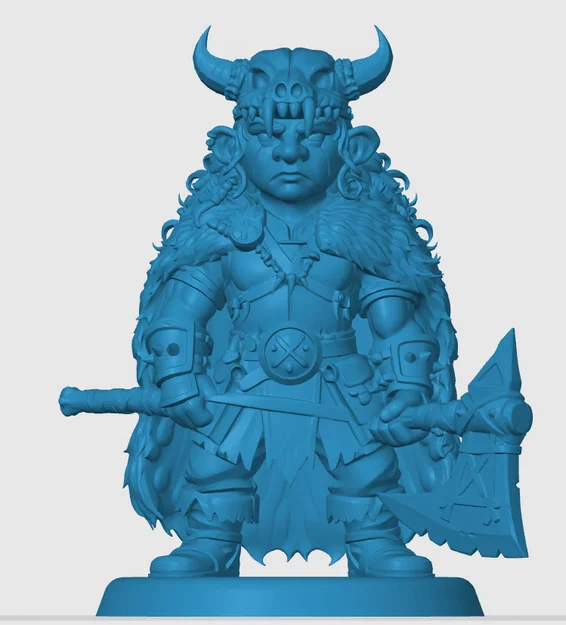 Mô hình Halfling Barbarian cho game RPG - Image 3