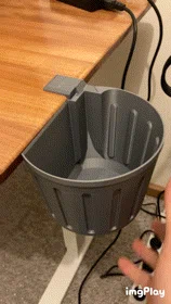 Thùng rác kẹp cạnh bàn tiện lợi V3 (Removable Desk Bin Trash Can V3) - Image 4