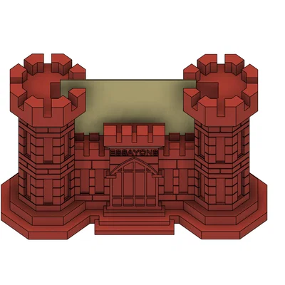 Khay đựng danh thiếp lâu đài US Army Engineer Corps in 3D
