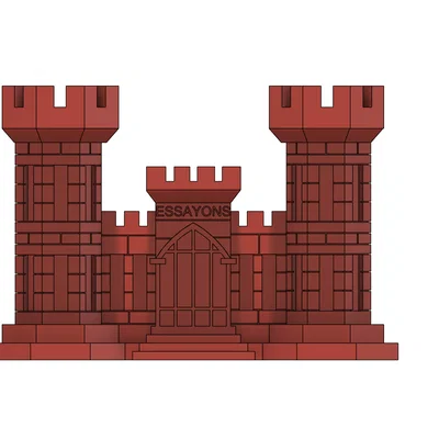 Khay đựng danh thiếp lâu đài US Army Engineer Corps in 3D