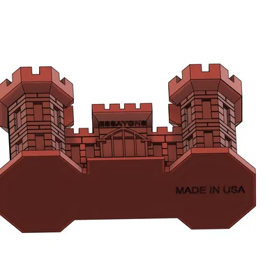 Khay đựng danh thiếp lâu đài US Army Engineer Corps in 3D