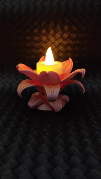 Đế nến LED hình hoa Lily - Image 4