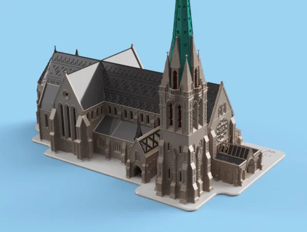 Mô hình 3D Nhà thờ ChristChurch - New Zealand - Image 18