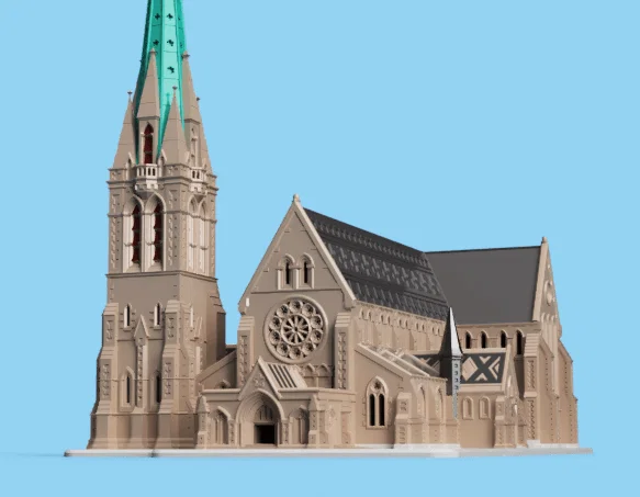 Mô hình 3D Nhà thờ ChristChurch - New Zealand - Image 19