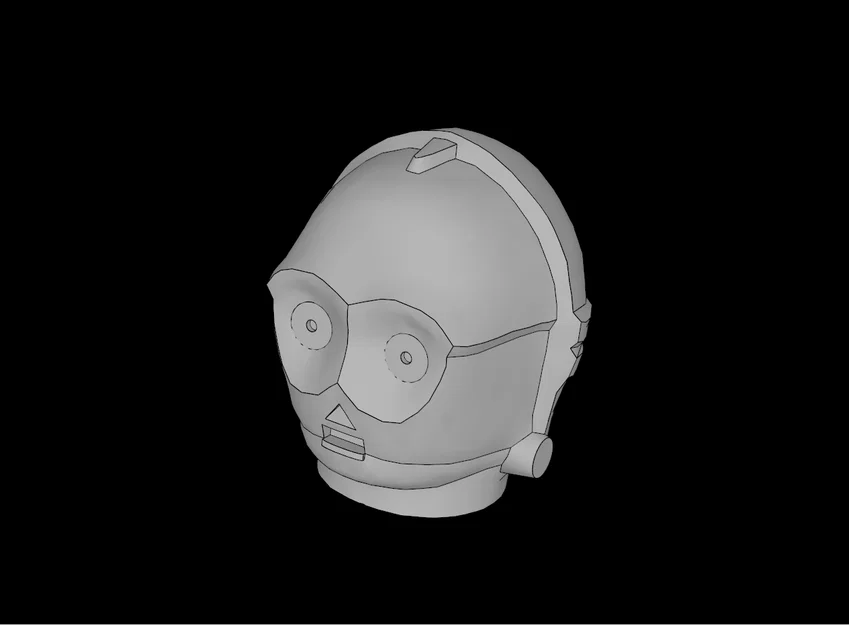 Mô hình đầu Droid giao thức tương thích Lego (File STL) - Image 1