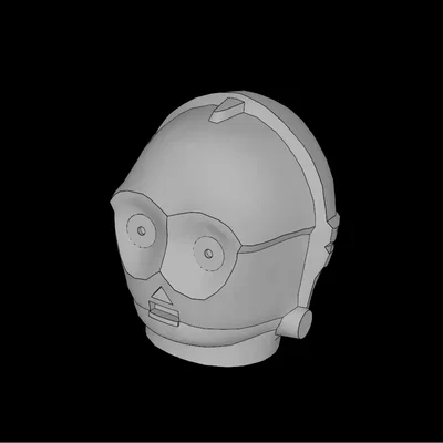 Mô hình đầu Droid giao thức tương thích Lego (File STL)
