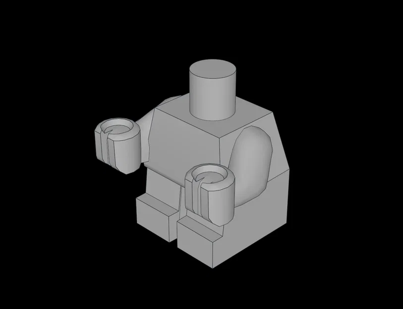 Mô hình thân nhân vật Lego (Minifig Baby Body) tự in 3D - Image 1