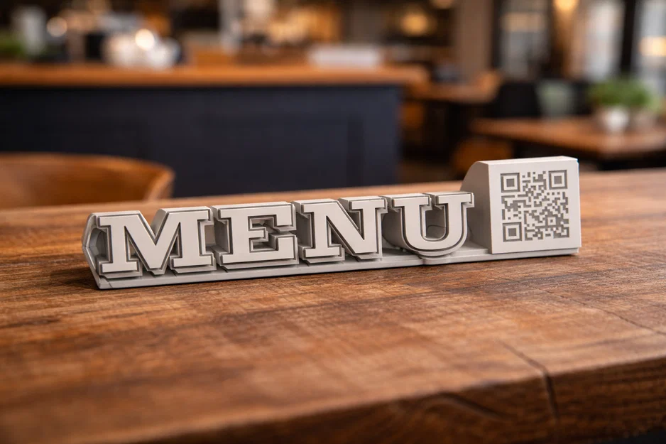Bảng Menu để bàn kèm mã QR tiện lợi cho quán cafe, nhà hàng - Image 1