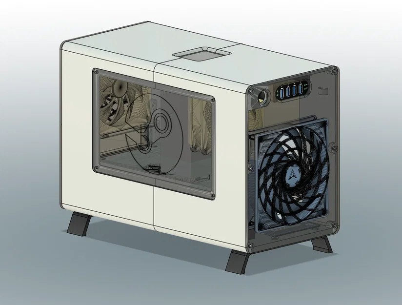Case BC-250 yên tĩnh – hỗ trợ tower cooler DeepCool (có màn hình Digital) - Image 8