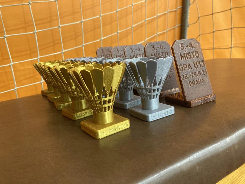 Cúp lưu niệm cầu lông (Badminton trophy) in 3D độc đáo - Image 1