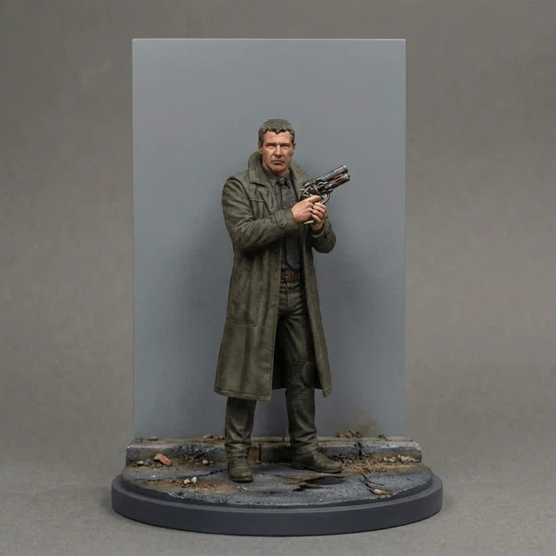 Mô hình 3D Rick Deckard Bladerunner 1982 tinh xảo - Image 1
