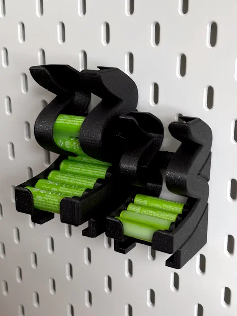 Skadis Wave FIFO Battery Holder (Remix) - Khay pin AA/AAA gắn Skadis - Image 1