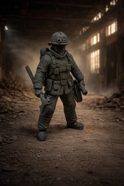 Mô hình lính cứu hỏa (Firefighter Miniature) sắc nét cho người yêu in 3D - Image 1