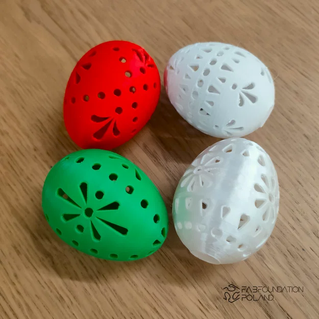 Bộ trứng Phục sinh hoa văn truyền thống - Mô hình in 3D - Image 3