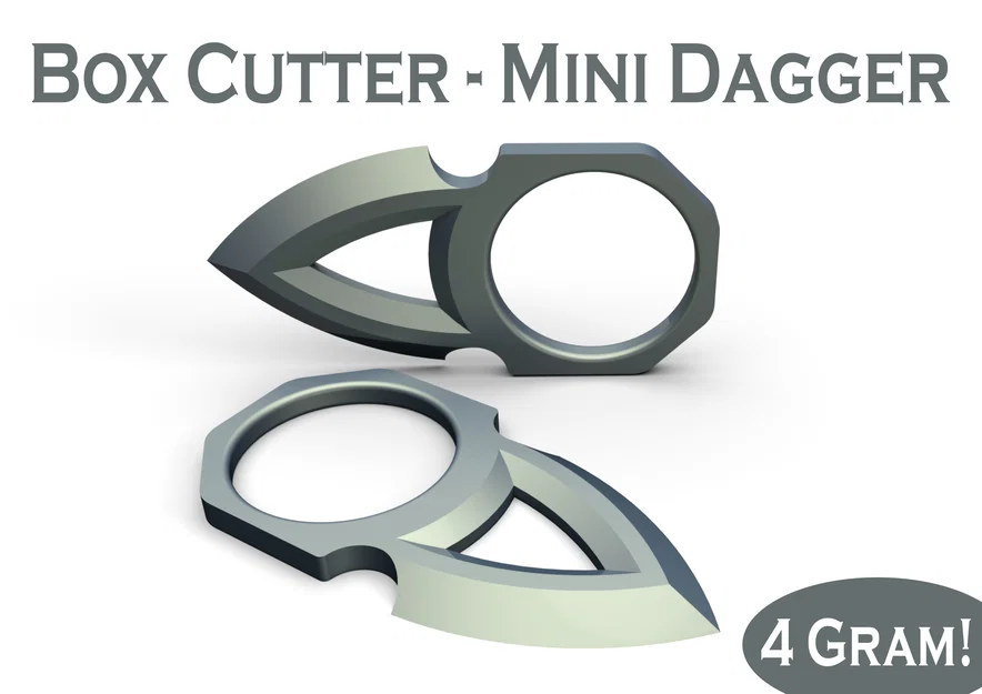 Mẫu dao rọc thùng mini độc đáo - Chỉ 4 gram nhựa in 3D - Image 1