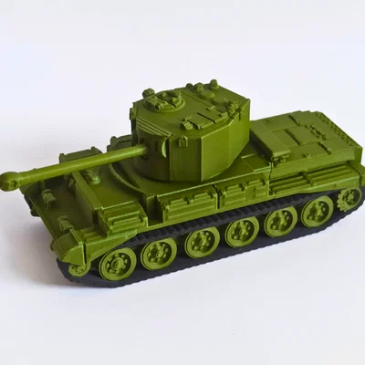 Mô hình xe tăng Cruiser Mk VIII Challenger 1/72 in 3D cực chi tiết