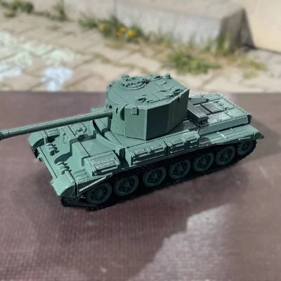 Mô hình xe tăng Cruiser Mk VIII Challenger 1/72 in 3D cực chi tiết