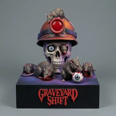 Mô hình 3D Graveyard Shift - 1990 trang trí kinh dị ấn tượng