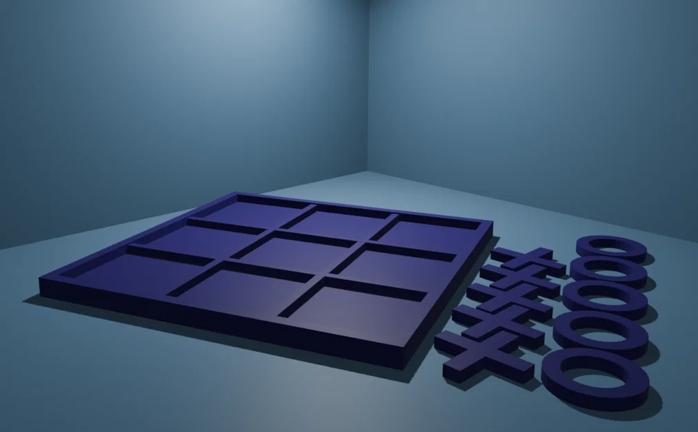 Bộ cờ Tic Tac Toe mini in 3D giải trí - Image 1