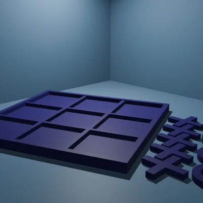 Bộ cờ Tic Tac Toe mini in 3D giải trí