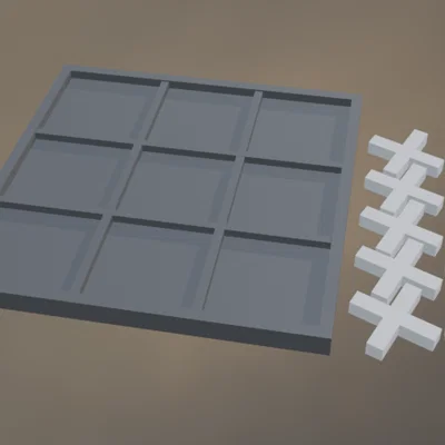 Bộ cờ Tic Tac Toe mini in 3D giải trí