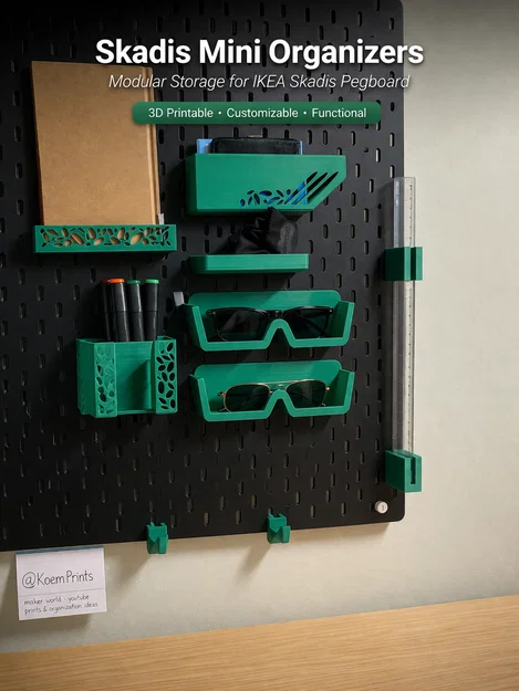 Skadis Glasses - Giá treo kính cho bảng lỗ IKEA Skadis - Image 1