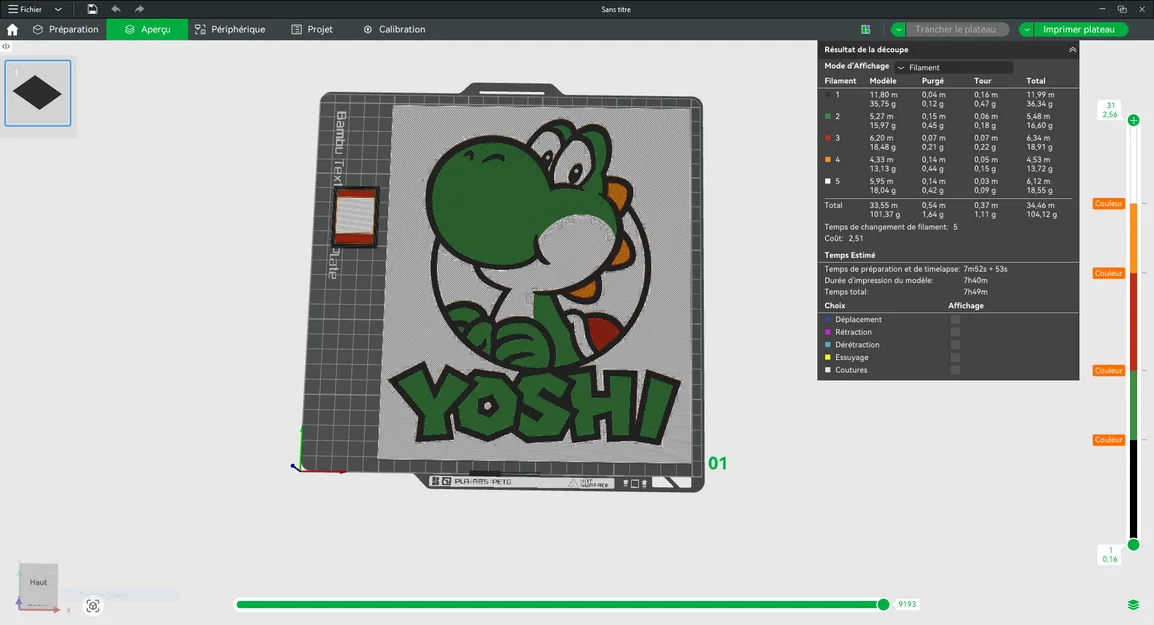 Mô hình Yoshi Mario (HueForge) - Image 3