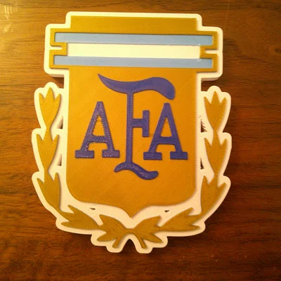 Mô hình logo đội tuyển quốc gia Argentina (AFA) - In 3D trang trí