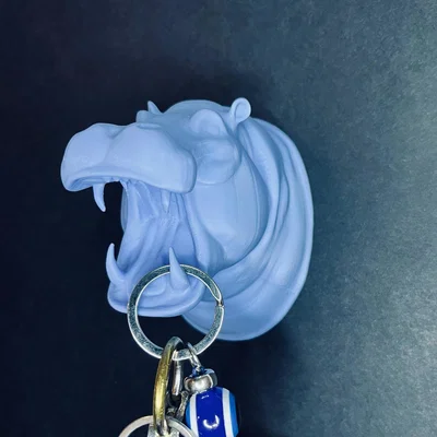 Móc treo chìa khóa và trang trí tường hình hà mã