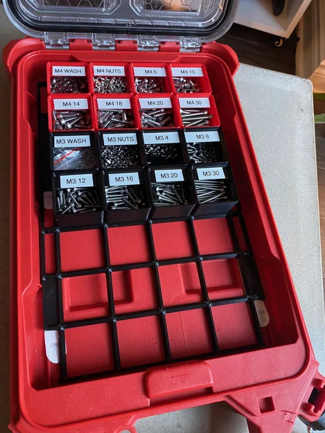 Miếng lót Gridfinity cho thùng Milwaukee Packout Low Profile Compact - Image 5