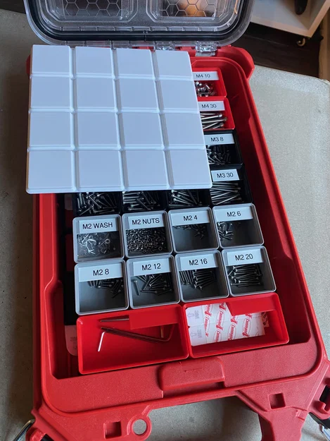 Miếng lót Gridfinity cho thùng Milwaukee Packout Low Profile Compact - Image 7