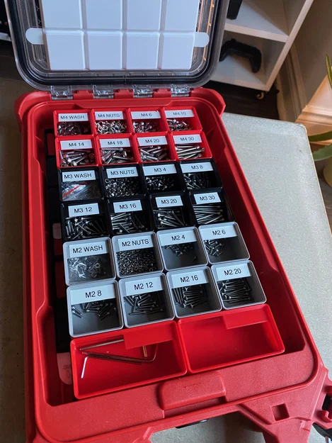 Miếng lót Gridfinity cho thùng Milwaukee Packout Low Profile Compact - Image 14