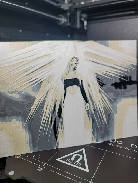 Mẫu in 3D Angel Tattoo HueForge - Image 1