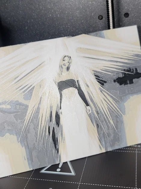 Mẫu in 3D Angel Tattoo HueForge - Image 3