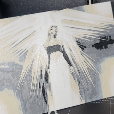 Mẫu in 3D Angel Tattoo HueForge
