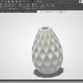 Mẫu lọ hoa trang trí 3D họa tiết lượn sóng hiện đại - Thumbnail 1