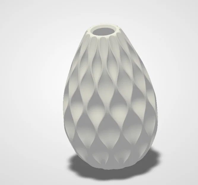 Mẫu lọ hoa trang trí 3D họa tiết lượn sóng hiện đại - Image 2