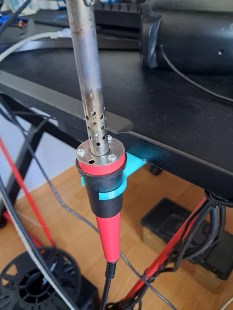 Giá treo máy hàn gắn bàn (Screw-Mounted Soldering Iron Holder) tiện lợi - Image 1