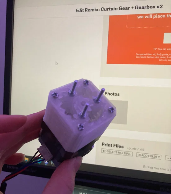 Curtain Gear + Gearbox v2 (Bánh răng rèm + hộp số v2) - Image 2