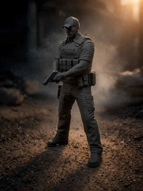 Mô hình nhân vật cảnh sát (Police Officer) sắc nét cho in 3D - Image 1