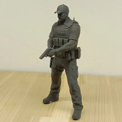 Mô hình nhân vật cảnh sát (Police Officer) sắc nét cho in 3D