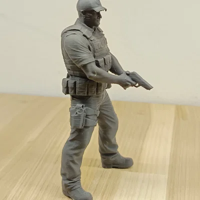 Mô hình nhân vật cảnh sát (Police Officer) sắc nét cho in 3D