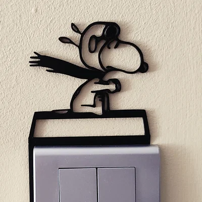 Mô hình trang trí công tắc/ổ cắm Snoopy – Mẫu in 3D 4