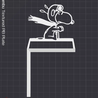 Mô hình trang trí công tắc/ổ cắm Snoopy – Mẫu in 3D 4