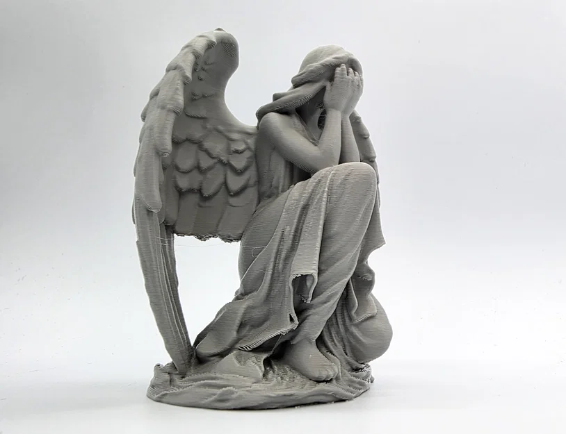 Mô hình tượng thiên thần quỳ khóc (Kneeling Weeping Angel Statue) - Image 4