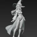 Mô hình nữ phù thủy phong cách Anime - File in 3D đẹp mắt - Thumbnail 2
