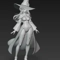 Mô hình nữ phù thủy phong cách Anime - File in 3D đẹp mắt - Thumbnail 3