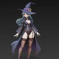 Mô hình nữ phù thủy phong cách Anime - File in 3D đẹp mắt - Thumbnail 4