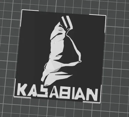 Mô hình trang trí 3D biểu tượng album Kasabian White Double - Image 1